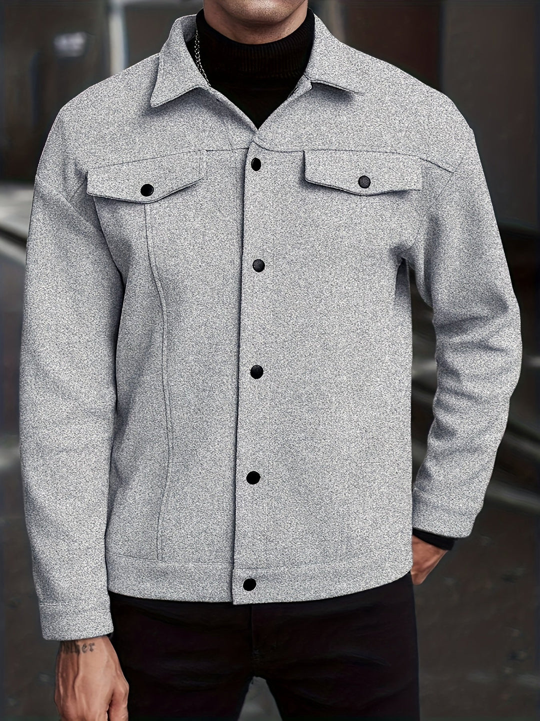 Reuben | Snap-Button Overshirt Jacket