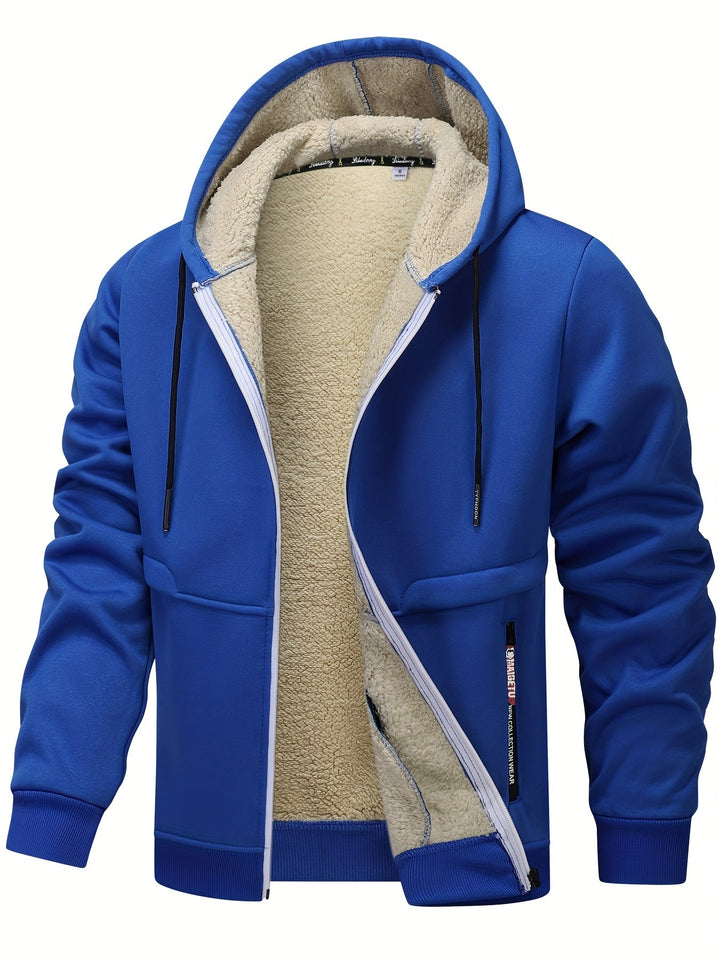 Ross | Hooded Fleece-Lined Zip-Up Jacket