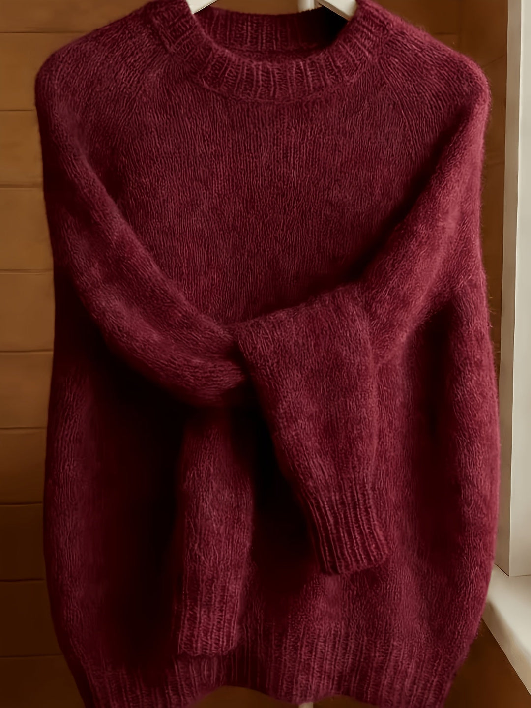 Philippa | Textured Crew Neck Jumper in Soft Knit