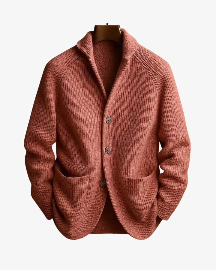 Robert | Tailored Button-Front Knit Cardigan