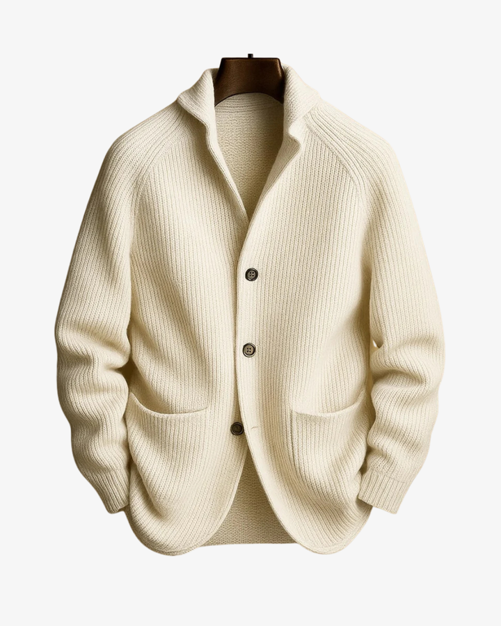Robert | Tailored Button-Front Knit Cardigan