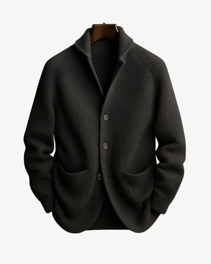 Robert | Tailored Button-Front Knit Cardigan