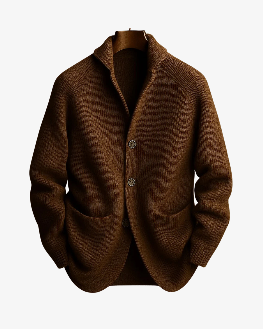 Robert | Tailored Button-Front Knit Cardigan