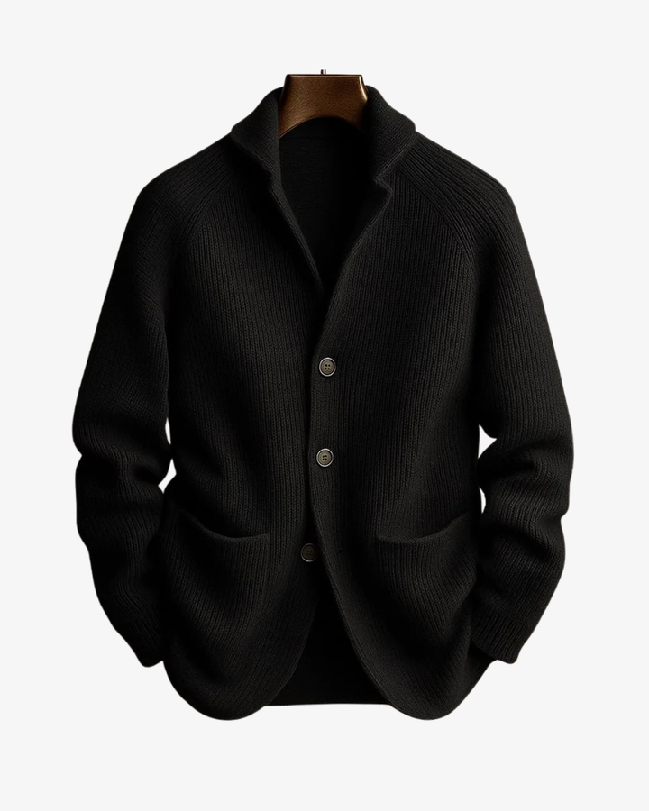 Robert | Tailored Button-Front Knit Cardigan