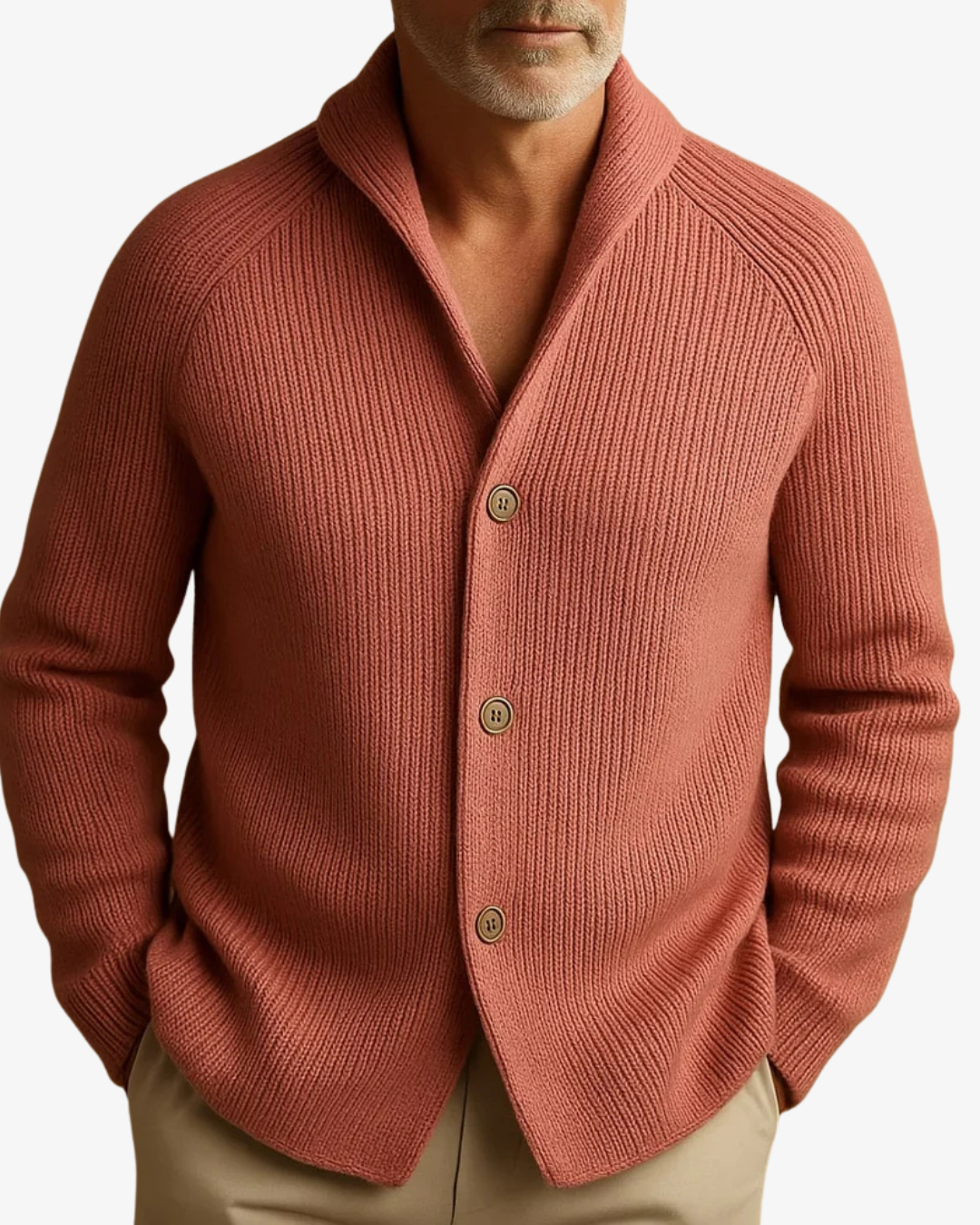 Robert | Tailored Button-Front Knit Cardigan