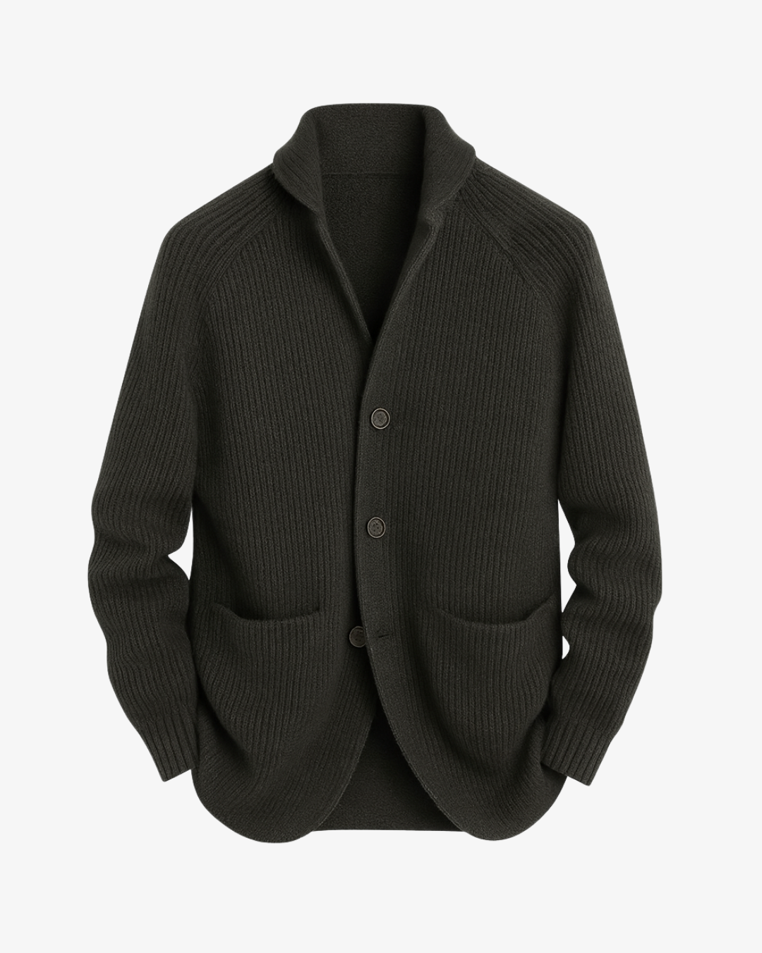 Robert | Tailored Button-Front Knit Cardigan