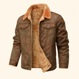 Men's Shearling Leather Jacket | Vintage Warmth & Timeless Style