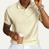 Men's Textured Button Up Polo | Casual Summer Style