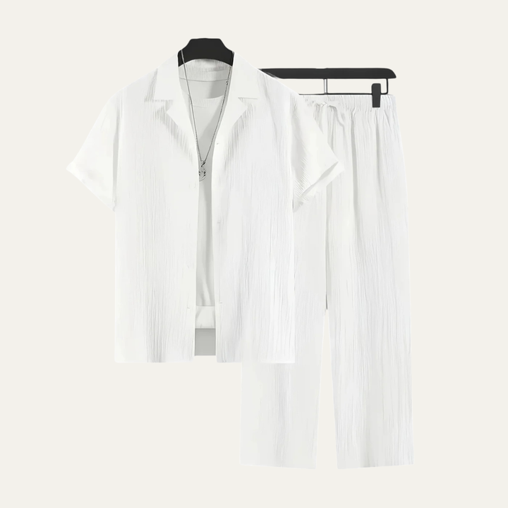 Harvey | Linen Shirt and Trousers Two-Piece Set