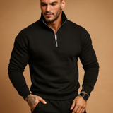 Men's Half Zip Knitted Sweater | Comfort Meets Classic Style
