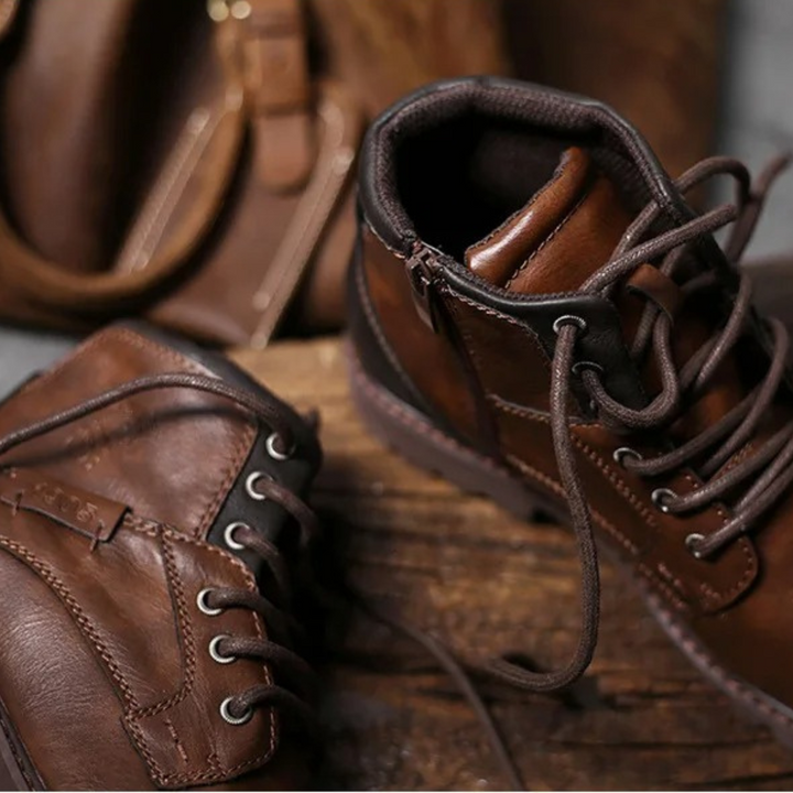 Oliver | Leather Lace-Up Combat Boots