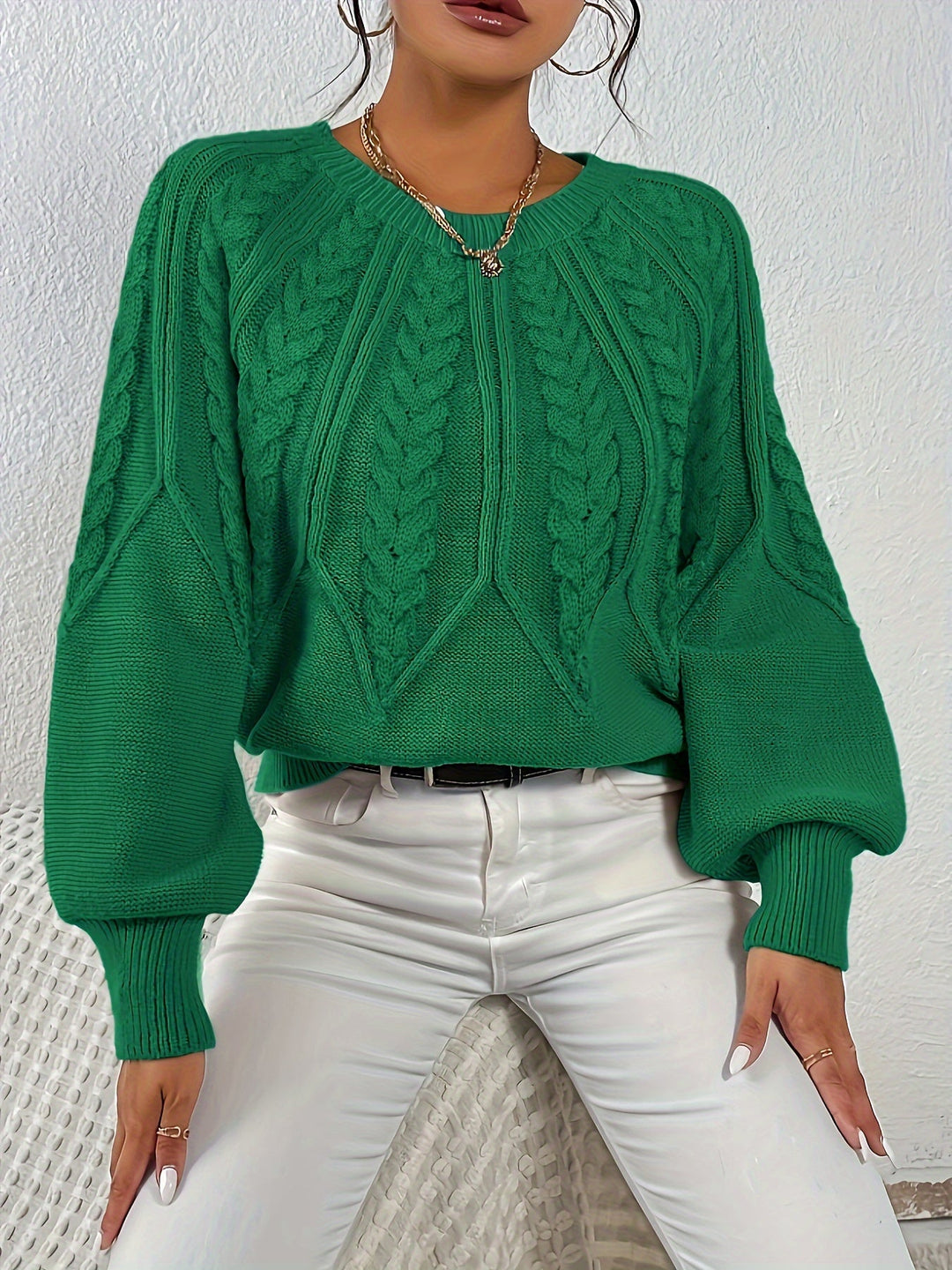 Angela | Relaxed Fit Cable Knit Jumper