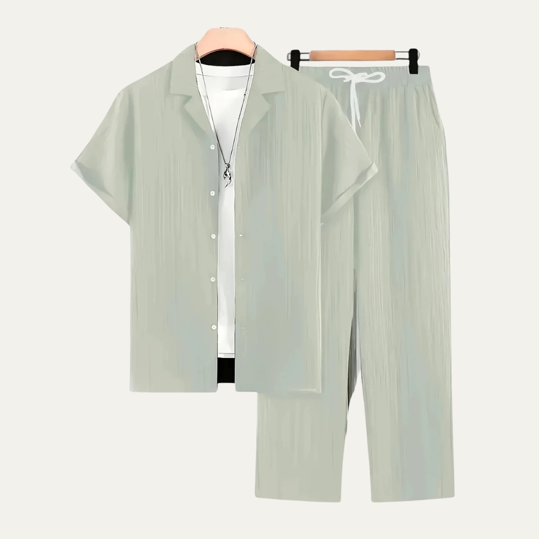 Harvey | Linen Shirt and Trousers Two-Piece Set
