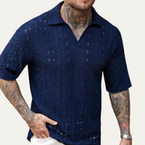 Men's Bohemian Crochet Mesh Shirt | Breathable Summer Style