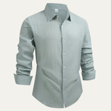 Men's Linen Cotton Business Shirt | Professional Comfort & Breathable Style