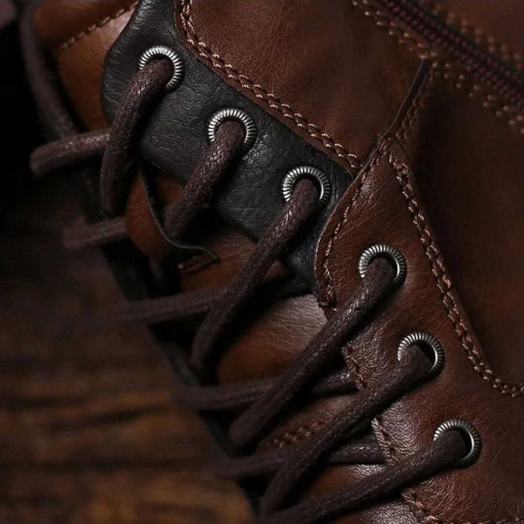 Oliver | Leather Lace-Up Combat Boots