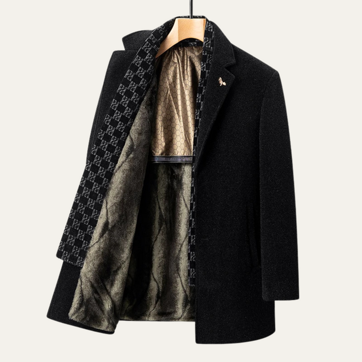 Kevin | Fur-Lined Winter Coat with Matching Scarf