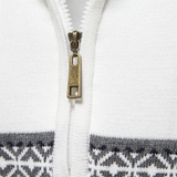 Men's Quarter Zip Cotton Sweater | Classic Fair Isle Comfort & Style