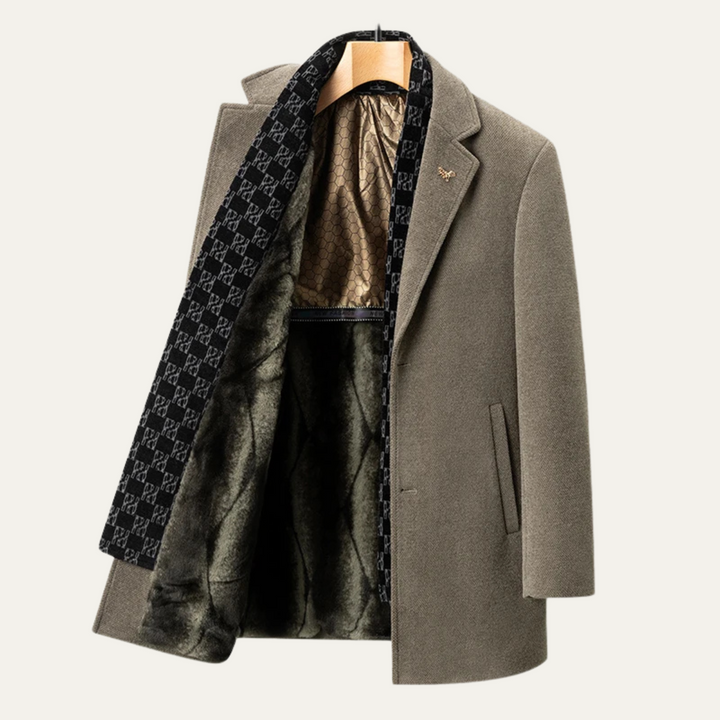 Kevin | Fur-Lined Winter Coat with Matching Scarf