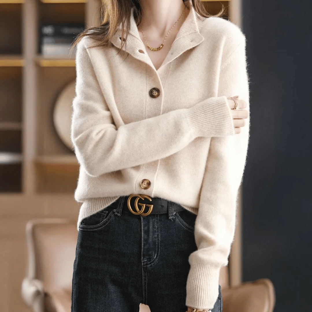Abigail | Structured Button-Front Cardigan