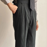 High Waisted Corduroy Pants | Sophisticated Comfort with Adjustable Fit