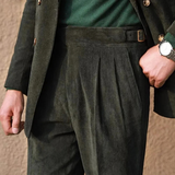High Waisted Corduroy Pants | Sophisticated Comfort with Adjustable Fit