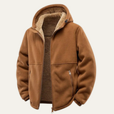 Men's Fleece Lined Hooded Winter Jacket | Warm Comfort, Classic Style