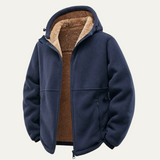 Men's Fleece Lined Hooded Winter Jacket | Warm Comfort, Classic Style
