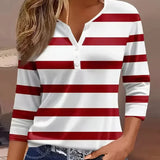 Striped V-Neck Top | Timeless Elegance with Modern Comfort