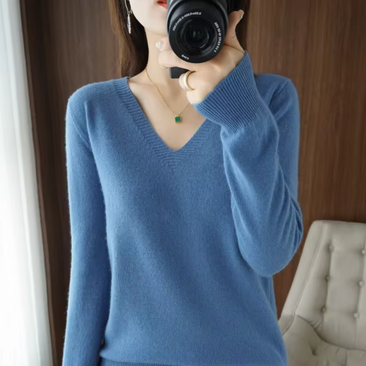 Carys | Cashmere V-Neck Jumper