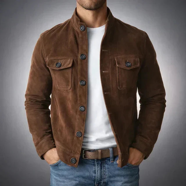 Luke | Suede-Look Jacket with Front Pockets