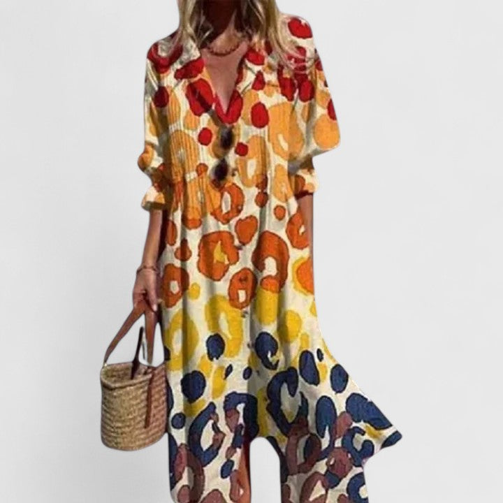 Paula | Elegant Bohemian Floral Dress