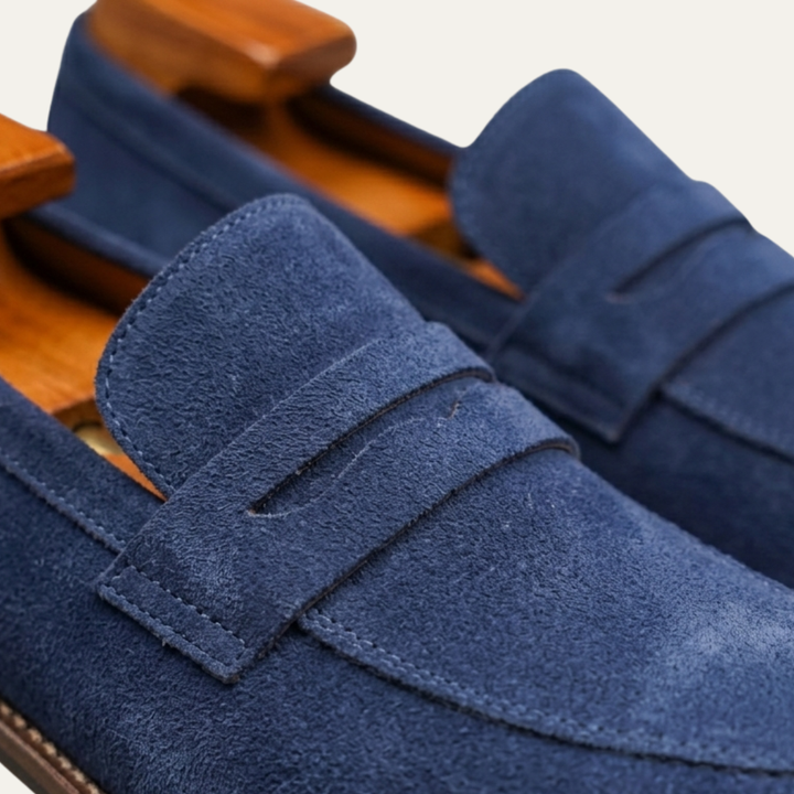 Warren | Suede Penny Loafers with Rubber Sole