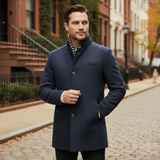 Men's Wool Trench Coat | Smart Casual Elegance