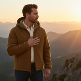 Men's Fleece Lined Hooded Winter Jacket | Warm Comfort, Classic Style