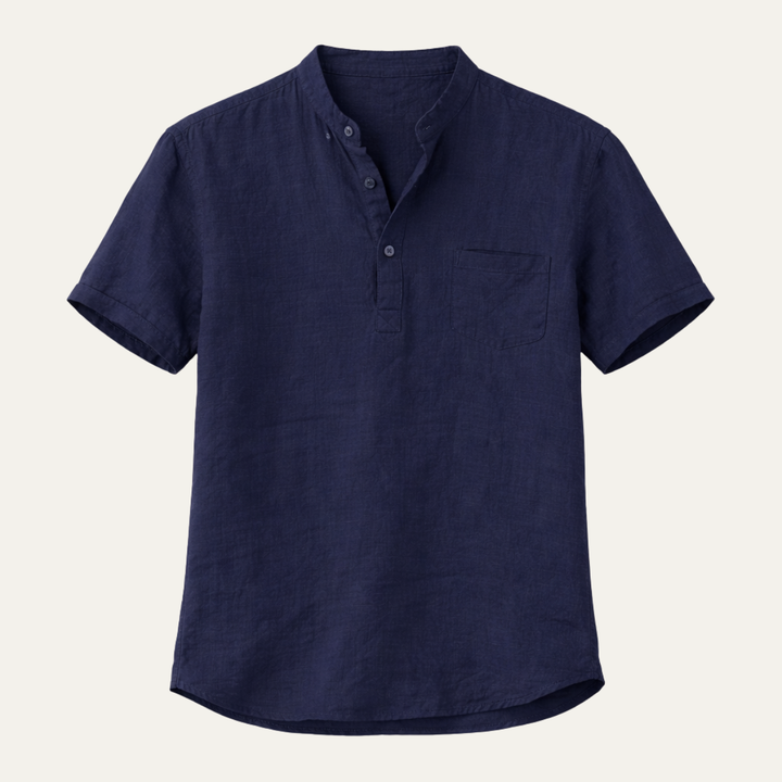 Leonard | Lightweight Cotton-Linen Henley