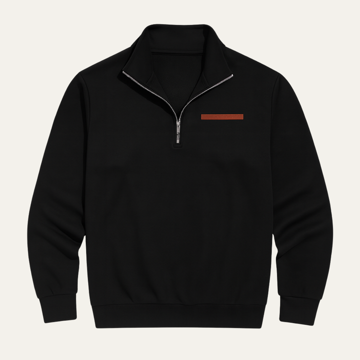 Edwin | Half-Zip Knit Jumper with Stand Collar