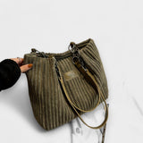 Ribbed Shoulder Bag | Urban Edge, Effortless Elegance