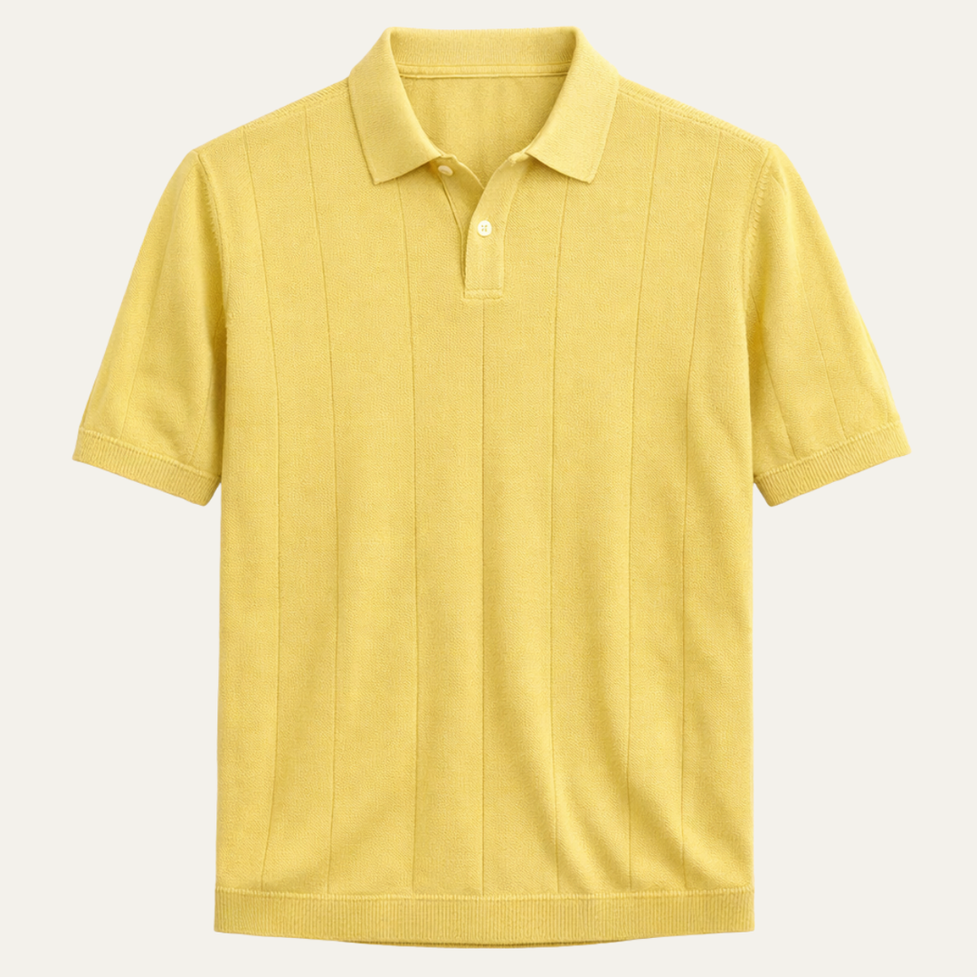 Adrian | Cotton-Blend Polo with Ribbed Collar