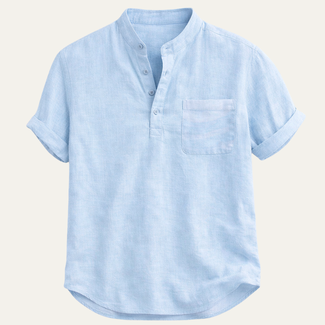 Walter | Linen Henley Shirt, Relaxed Fit
