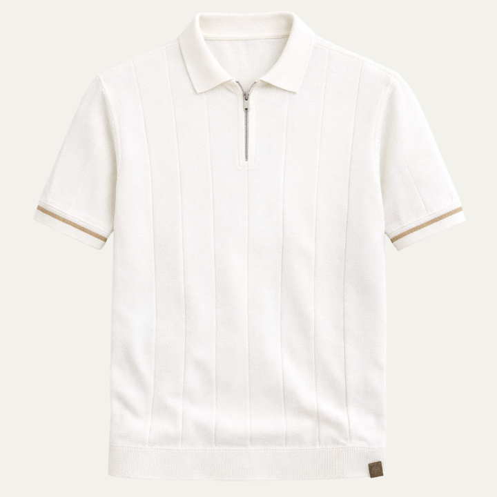 Glenn | Short Sleeve Zip-Neck Polo