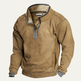 Men's Winter Sweater | Warm, Comfortable Half-Button Design