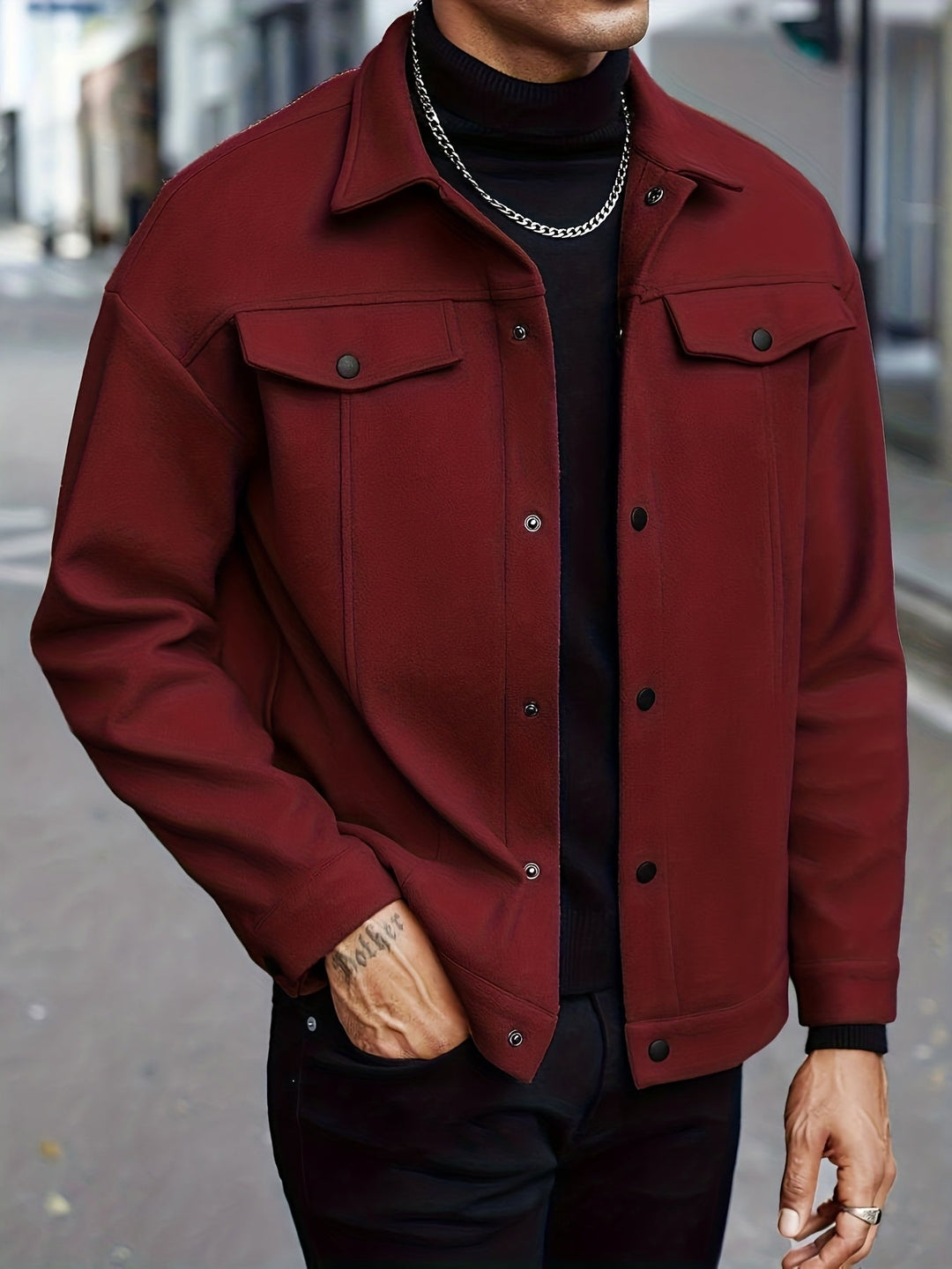 Reuben | Snap-Button Overshirt Jacket