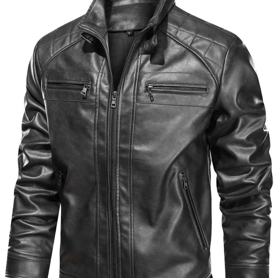 Toby | Biker Jacket with Quilted Shoulders
