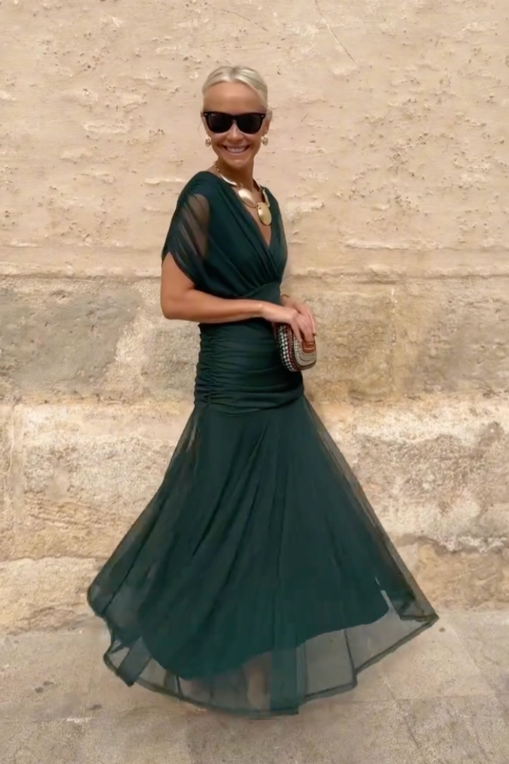 Philippa | Elegant Maxi Dress with V-Neck for Parties
