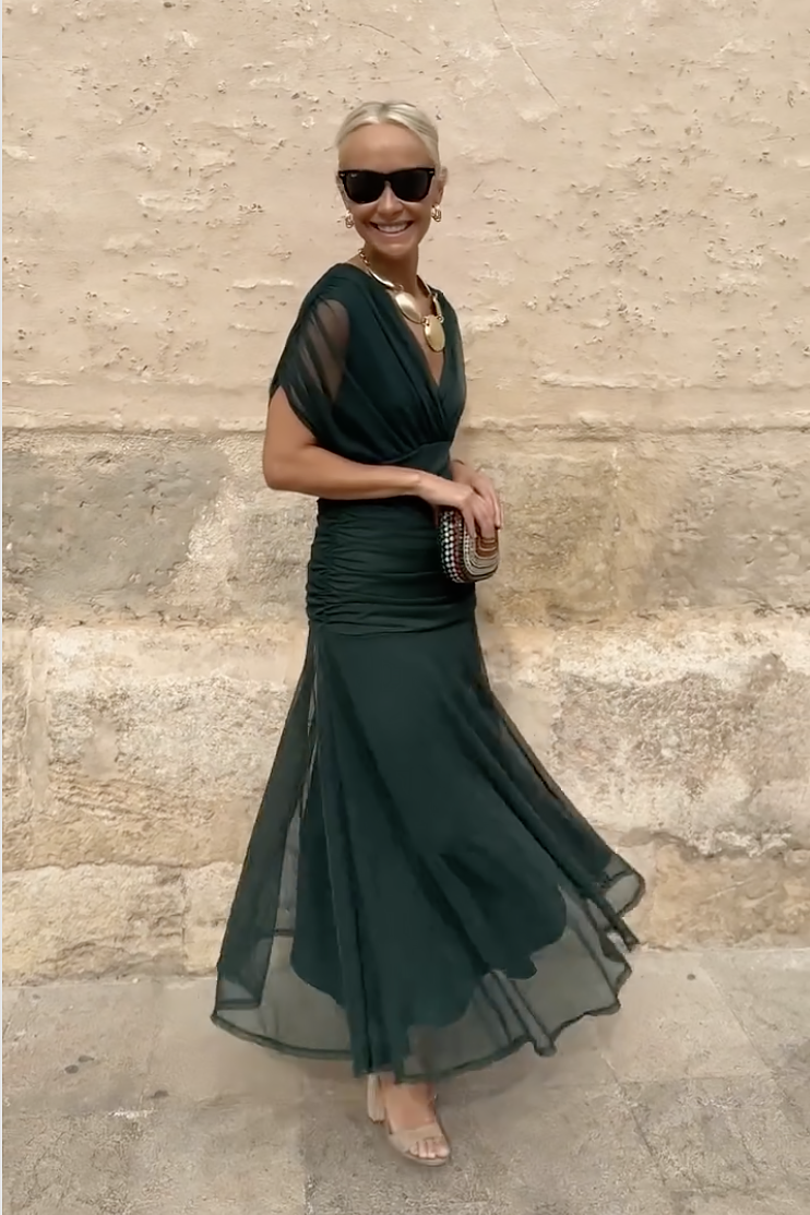 Philippa | Elegant Maxi Dress with V-Neck for Parties