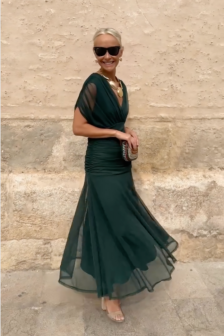 Philippa | Elegant Maxi Dress with V-Neck for Parties