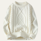 Men's Cable Knit Winter Sweater | Warm Chunky Fisherman Style