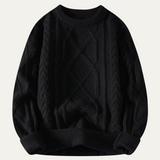 Men's Cable Knit Winter Sweater | Warm Chunky Fisherman Style