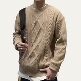 Men's Cable Knit Winter Sweater | Warm Chunky Fisherman Style